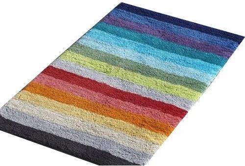 Cotton Multicolor Bath Mat, Feature : Easy Washable, Skin Friendly