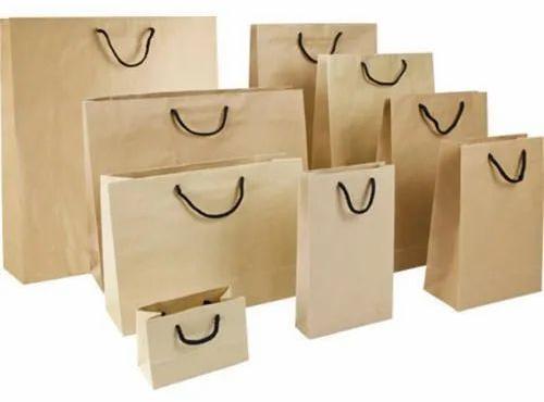 Brown Plain Paper Packaging Bag