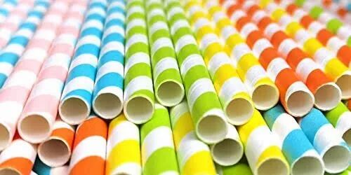 Multicolor Paper Straw, for Drinking, Packaging Type : Plastic Packet