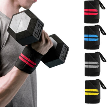 Black Worldfit 80 Hm Cotton Elastic Wrist band Support