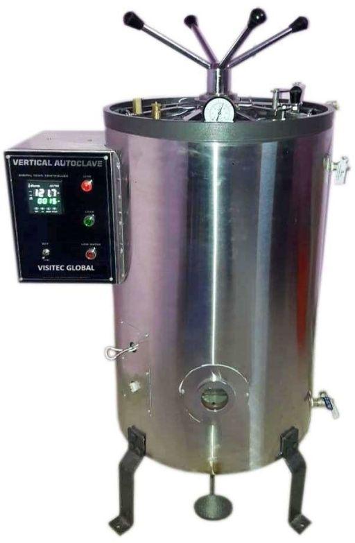 Stainless Steel Vertical Autoclave, For Laboratory Use, Industrial Use, Color : Silver