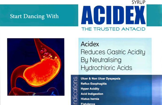 Acidex Syrup, Packaging Size : 100ml