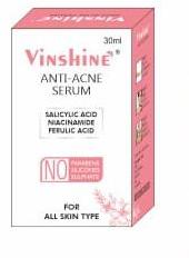 Liquid Vinshine Anti Acne Serum, for Parlour, Personal, Packaging Type : Plastic Bottle