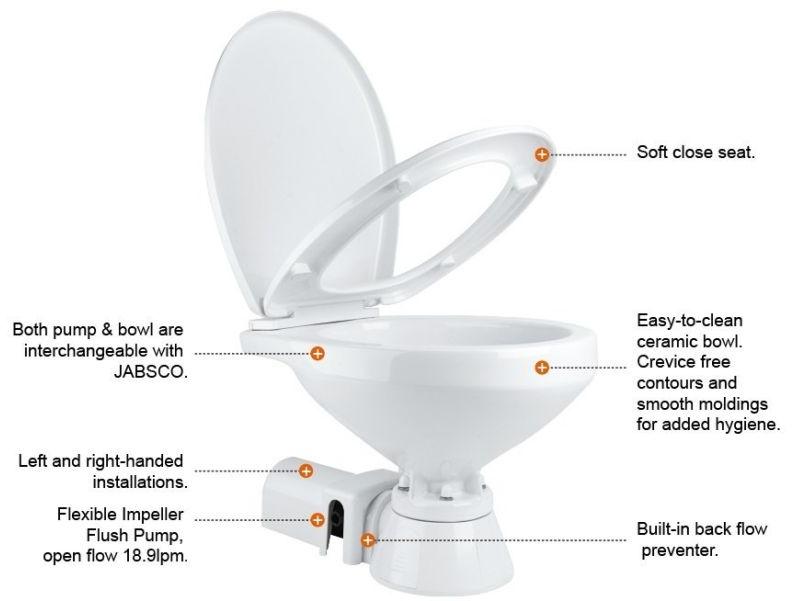 Caravan Boat Yacht Electric Marine Toilet 12V