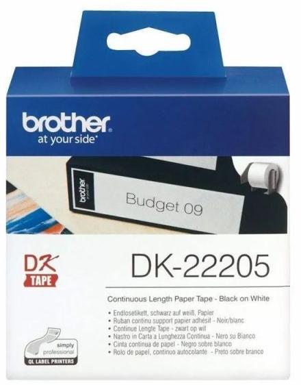 Brother DK 22205 Label Tape, Color : White