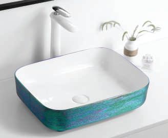 LSO15 Ceramic Table Top Wash Basin, for Home, Hotel, Office, Restaurant, Size : 515X400X135MM