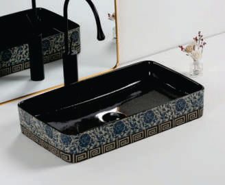 LSO61 Ceramic Table Top Wash Basin, for Home, Hotel, Office, Restaurant, Size : 610X350X110MM