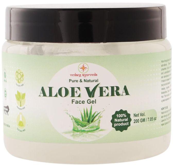 Light Green Vedang Ayurveda Aloe Vera Skin Gel, for Personal, Parlour, Packaging Type : Plastic Jar