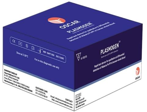 Oscar Malaria Antigen Plasmogen Test Kit, Packaging Type : Box