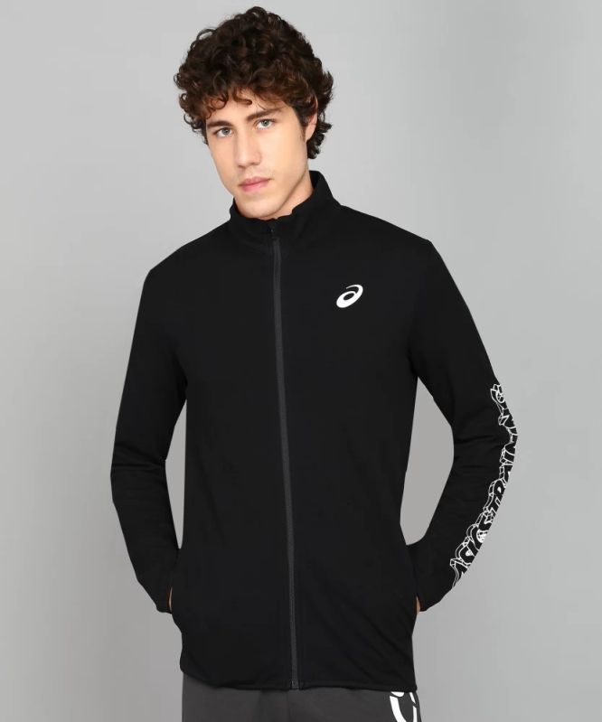 Asics Solid Track Jackets, Style : Zipper