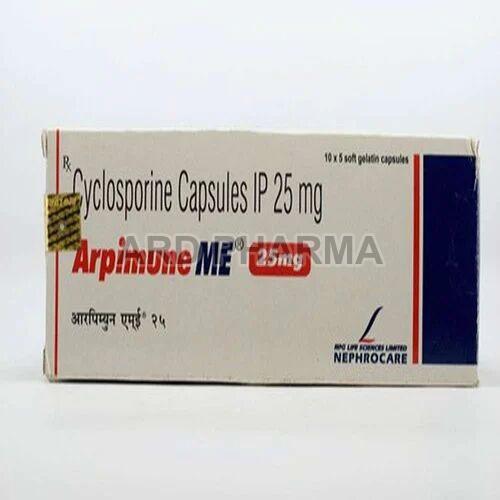 Arpimune ME 25mg Capsule, for Hospital, Packaging Size : 5*10 Tablets
