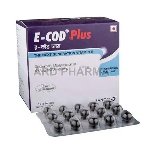 E-Cod Plus Capsules, for Personal, Grade Standard : Medicine Grade