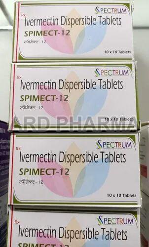 Spimect Ivermectin Dispersible Tablets, for Personal, Packaging Type : Box