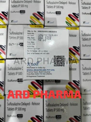 Sulfasalazine 500mg Tablets, Packaging Type : Box