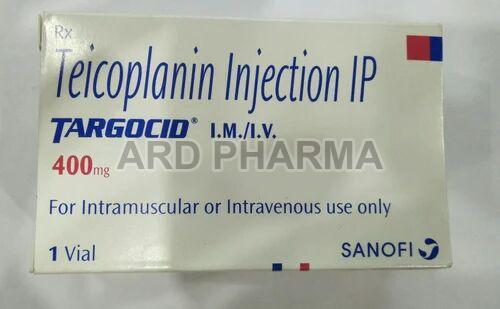 Targocid Teicoplanin 400mg Injection, for Hospital, Packaging Type : Box