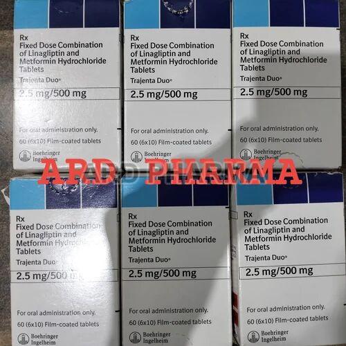 Trajenta Duo 2.5/500 Mg Tablets, Packaging Type : Box