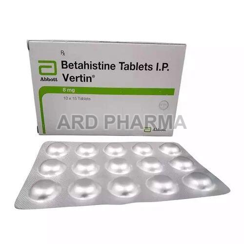 Vertin 8mg Tablet, Packaging Type : Box