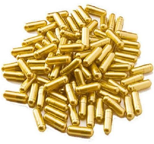 Golden Empty Hard Gelatin Capsules, for Pharma Industry, Shelf Life : 5 Years