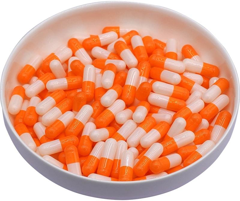 Orange White Empty Hard Gelatin Capsules, for Pharma Industry, Shelf Life : 5 Years