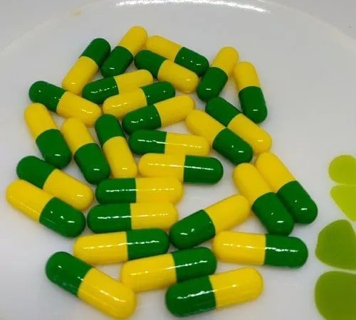 Yellow Green Empty Hard Gelatin Capsules, for Pharma Industry, Shelf Life : 5 Years