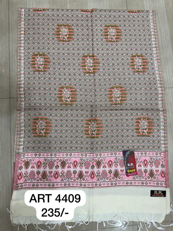 Embroidered ART4409 Fancy Woolen Shawl, Packaging Type : Plastic Bag