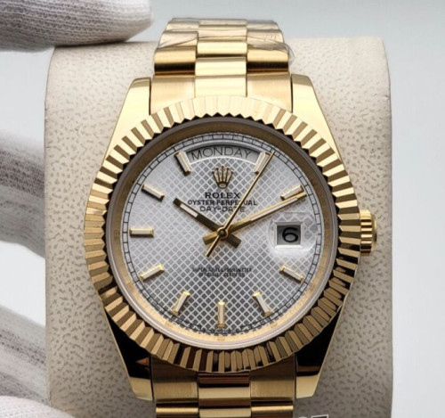 Rolex Day Date Full Gold White Dial Watch