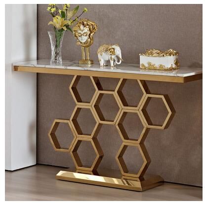 Stainless Steel Golden Console Table, Size : 30X20