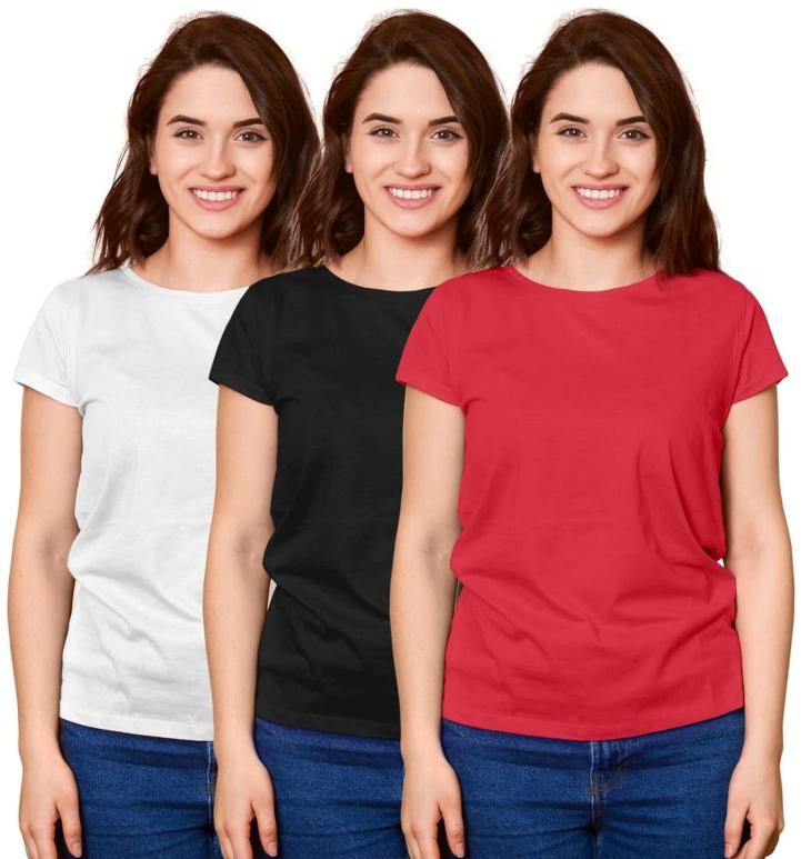 Ladies Half Sleeve Round Neck T-Shirts