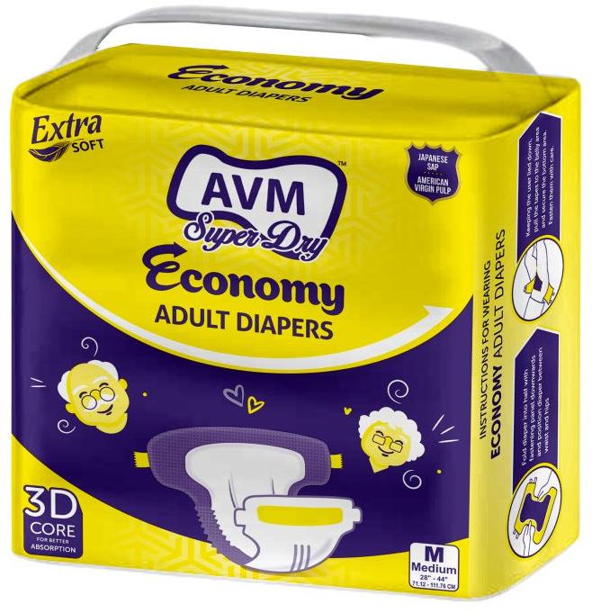 Avm Super Dry Economy Medium Adult Diapers At Rs 170 Pack In Thoothukudi Id 7396862 6627