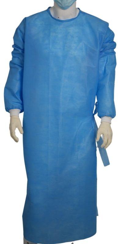 Blue Cotton Disposable Standard Surgeon Gown, for Hospital, Technics : Machine Made