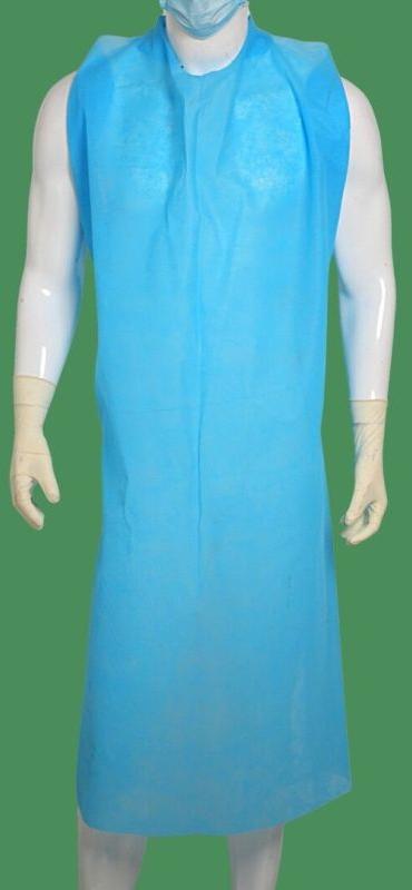 Blue Cotton disposable surgical apron, for Hospital, Technics : Machine Made