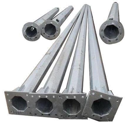 Galvanized Iron Octagonal Pole, Color : Silver