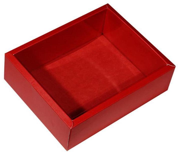 Red Rectangle 12.0x10.0 x3.0 inches Hamper Box, for Packing Gift