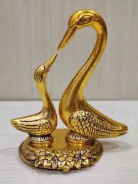 Gold plated swan pair