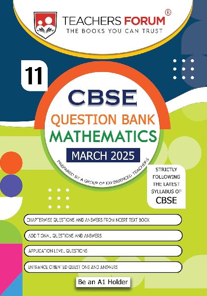 Teachers Forum CBSE Question Bank Class 11 Mathematics (For 2024-25 Exam)