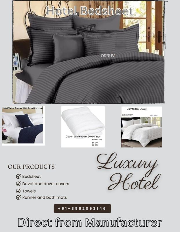 Hotel Bedsheet For Double Bed Runner