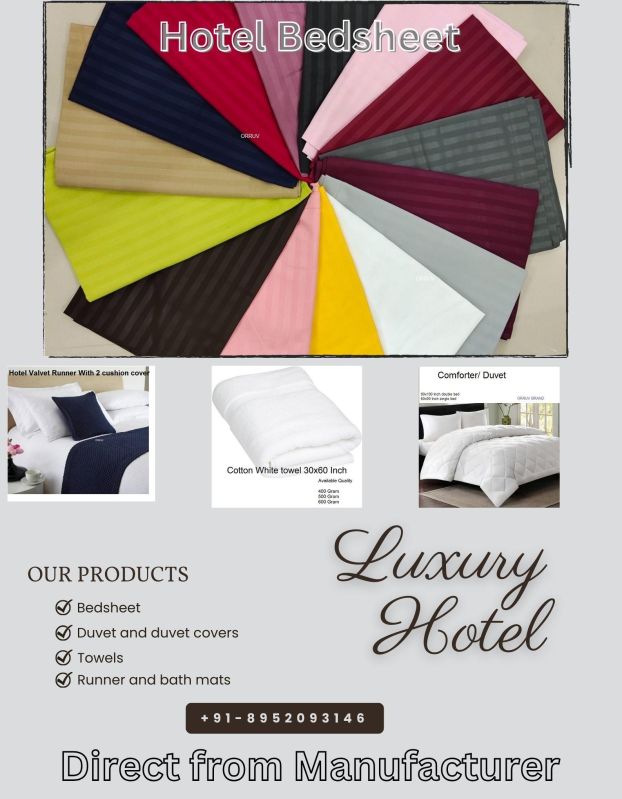 Hotel Bedsheet For Double Bed Runner