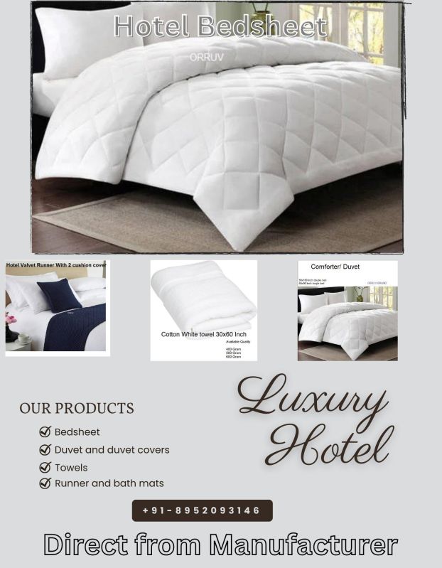 Hotel Bedsheet For Double Bed Runner