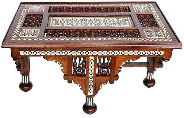 Wood Printed Antique Coffee Table, For Vintage, Size : Large