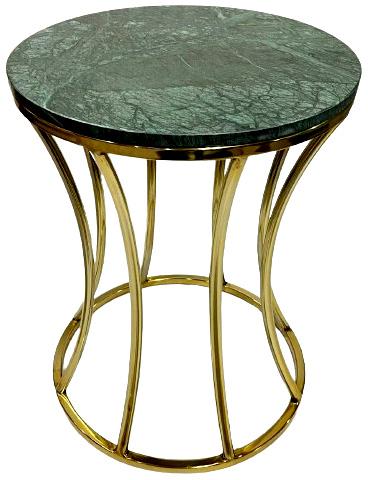 Round Plain Silver Steel Marble Side Table, For Home, Size : Customized