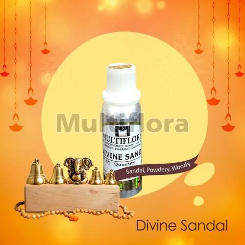 Pale Yellow Liquid Divine Sandal Perfume Oil, for Cloth, Packaging Type : Bottle