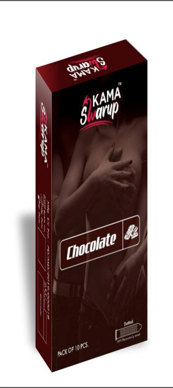 Kama Swarup Chocolate Dotted Condom, for Personal, Packaging Type : Box