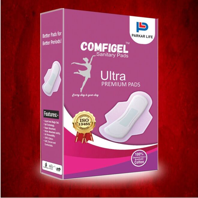 Ultra Premium Comfigel Sanitary Pad, Style : Disposable