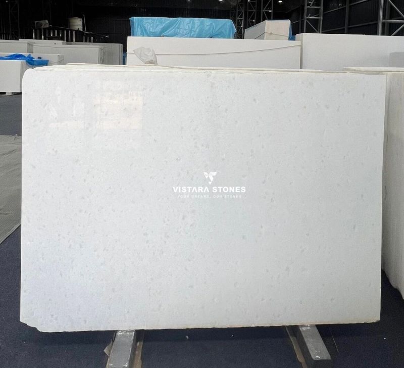 Vistara Stones Square Polished Vietnam Silky White Marble, For Flooring Use, Making Temple, Statue, Wall Use
