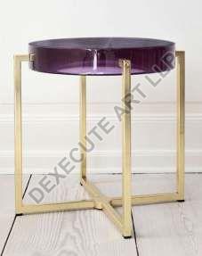 Designer Glass Top Side Table