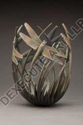 Designer Polished Metal Dragon Fly Flower Vase, for Restaurant Decor, Hotel Decor, Home Decor, Speciality : Seamless Finish