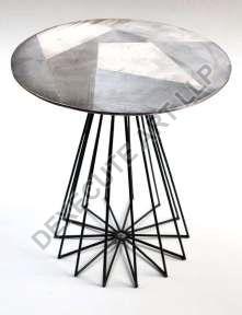 Metal Geometric Side Table