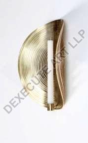 Golden Shiny Gold Decorative Plate Candle Holder, Packaging Type : Box