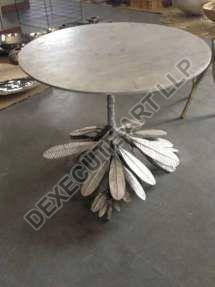 Silver Leaves Base Side Table