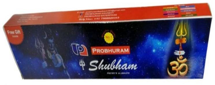 Stick Shubham Premium Agarbatti, for Temples, Religious, Pooja, Aromatic, Packaging Type : Paper Box